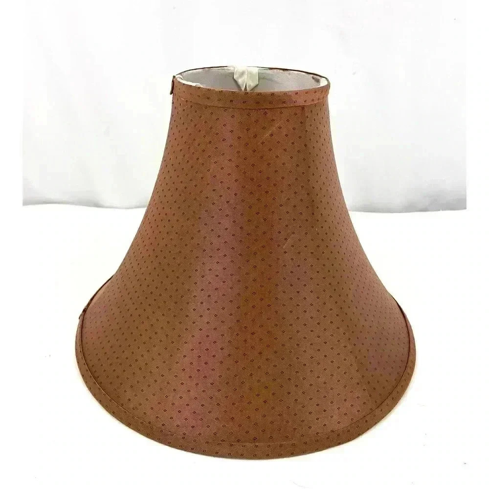 Brown Fabric Bell‎ Shaped Lamp Shade 4"x11"x8.5"